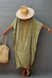 Pacific Dress | Army | Oversize kjole med bindebånd fra Statebird