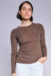 Bouch O-neck Knit  | Chocolate Chip | Strik fra Mos Mosh