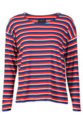 Natalia Ls Boxy Blouse | Navy Red White Stripe | Bluse fra Liberté – nedsat