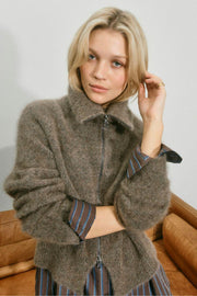 Hulda Knit Zip Cardigan | Bracken | Strik fra Mos Mosh