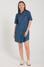 Lisea Dress 206360 | Medium Blue Denim | Kjole fra Freequent