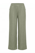 Katie Linen Pants | Kaki | Bukser fra Atelier C – nedsat