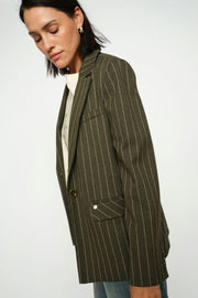 Elly Pria Blazer | Olive Night | Blazer fra Mos Mosh