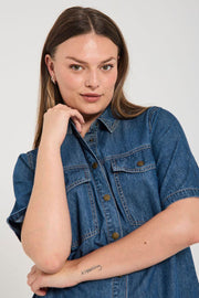 Lisea Dress 206360 | Medium Blue Denim | Kjole fra Freequent