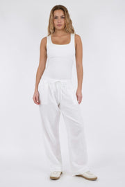 Sonar Linen Pants | White | Bukser fra Neo Noir