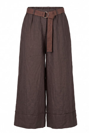 Fiorella Pants W. Stitching | Dark Maroon