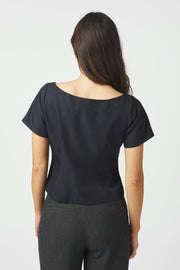 Tango Structure Top | Dark Navy | Bluse fra Neo Noir