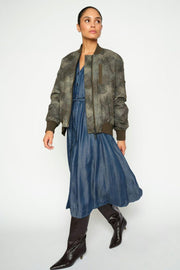 Ruby Print Bomber Jacket | Olive Night | Jakke fra Mos Mosh