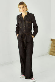 Lisea Jumpsuit 204778 | Black Denim | Jumpsuit fra Freequent