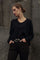 Thora V-Neck Knit | Black | Strik fra Mos Mosh