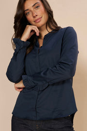 Mattie Shirt | Night Blue | Skjorte fra Mos Mosh