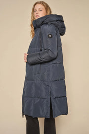 Nova Square Down Coat | Navy blå | Frakke fra Mos Mosh