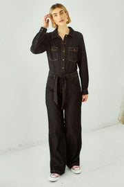 Lisea Jumpsuit 204778 | Black Denim | Jumpsuit fra Freequent