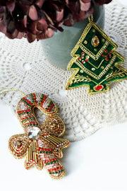 Candy Cane Christmas Ornament | Gold | Julepynt fra Black Colour
