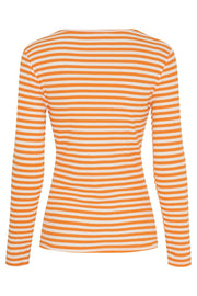 Josiane LS Tee | Arancio/Greggio | Bluse fra Marta du Chateau