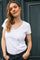 Arden Organic V-SS Tee  | White | T-Shirt fra Mos Mosh