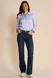 Cecilia Cover Long Jeans | Blue Denim | Jeans fra Mos Mosh