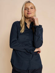 Mattie Flip Shirt | Night Blue | Shirts fra Mos Mosh