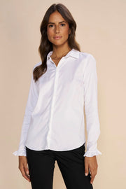 Mattie Flip Shirt | White | Shirts fra Mos Mosh