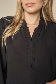 Reta Sez Blouse  | Black | Bluse fra Mos Mosh