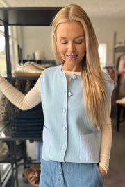 Pocket Vest | Blå | Vest fra Atelier C