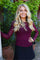 Mesh Ls Tshirt | Bordeaux Black Flock Heart | Bluse fra Liberté