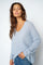 Thora V-Neck Knit | Cashmere Blue | Strik fra Mos Mosh