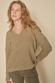 Thora V-Neck Knit  | Mermaid | Strik fra Mos Mosh