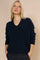 Thora V-Neck Knit | Salute Navy | Strik fra Mos Mosh