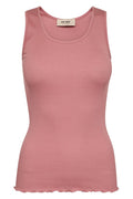 Elaine Seamless Silk Tank Top | Dusty Rose | T-shirt fra Mos Mosh – nedsat