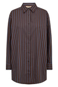 Danika Stripe Rhin Shirt | Bracken | Skjorte fra Mos Mosh – nedsat