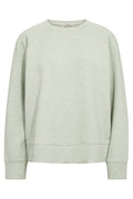 Abello O-LS Mèlange Sweatshirt | Frosty Green | Sweats fra Mos Mosh