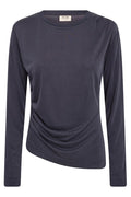 Ami O-LS Draped Tee | Salute Navy | T-shirt fra Mos Mosh