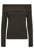 Caliz Rib Off-Shoulder Knit | Rosin | Strik fra Mos Mosh
