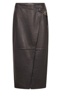 Vela Leather Skirt | Black | Nederdel fra Mos Mosh
