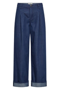 Serit Stripe Pant 32' | Dark Blue | Bukser fra Mos Mosh