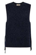 Thora Tie Knit Vest | Salute Navy | Vest fra Mos Mosh