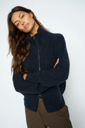 Thora Knit Zip Cardigan | Salute Navy | Strik fra Mos Mosh