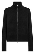 Thora Knit Zip Cardigan | Black | Strik fra Mos Mosh