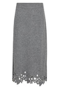 Liora lace Knit Skirt | Thunderstorm | Nederdel fra Mos Mosh