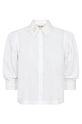 Adjao Bernat Emb Shirt | White | Skjorte fra Mos Mosh