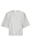 Connycc Drape SS Blouse 504149 | White | Co'couture