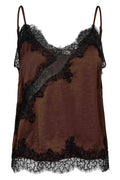 Iduncc Lace Top 503999 | Dark Brown | Co'couture