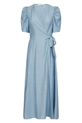 Heracc SS Wrap Dress 505733 | Pale Blue | Co'couture