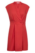 Elaracc Crop Wrap SS Dress 503892 | Flame | Co'couture