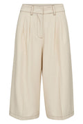 Terrycc Pleat Bermuda 503904 | Bisquit | Co'couture