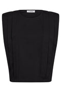 Zellicc Padded Pleat Top 505626 | Black | Co'couture