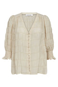 Michacc SS V-Blouse 504011 | Bisquit | Co'couture