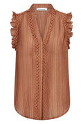 Reggiecc Frill Top 503899 | Suntan | Co'couture
