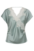Iduncc Lace SS Blouse 503896 | Mint | Co'couture